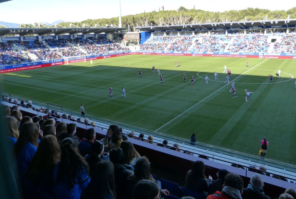 El estadio azulgrana acoge de nuevo un partido del equipo femenino de la SD Huesca