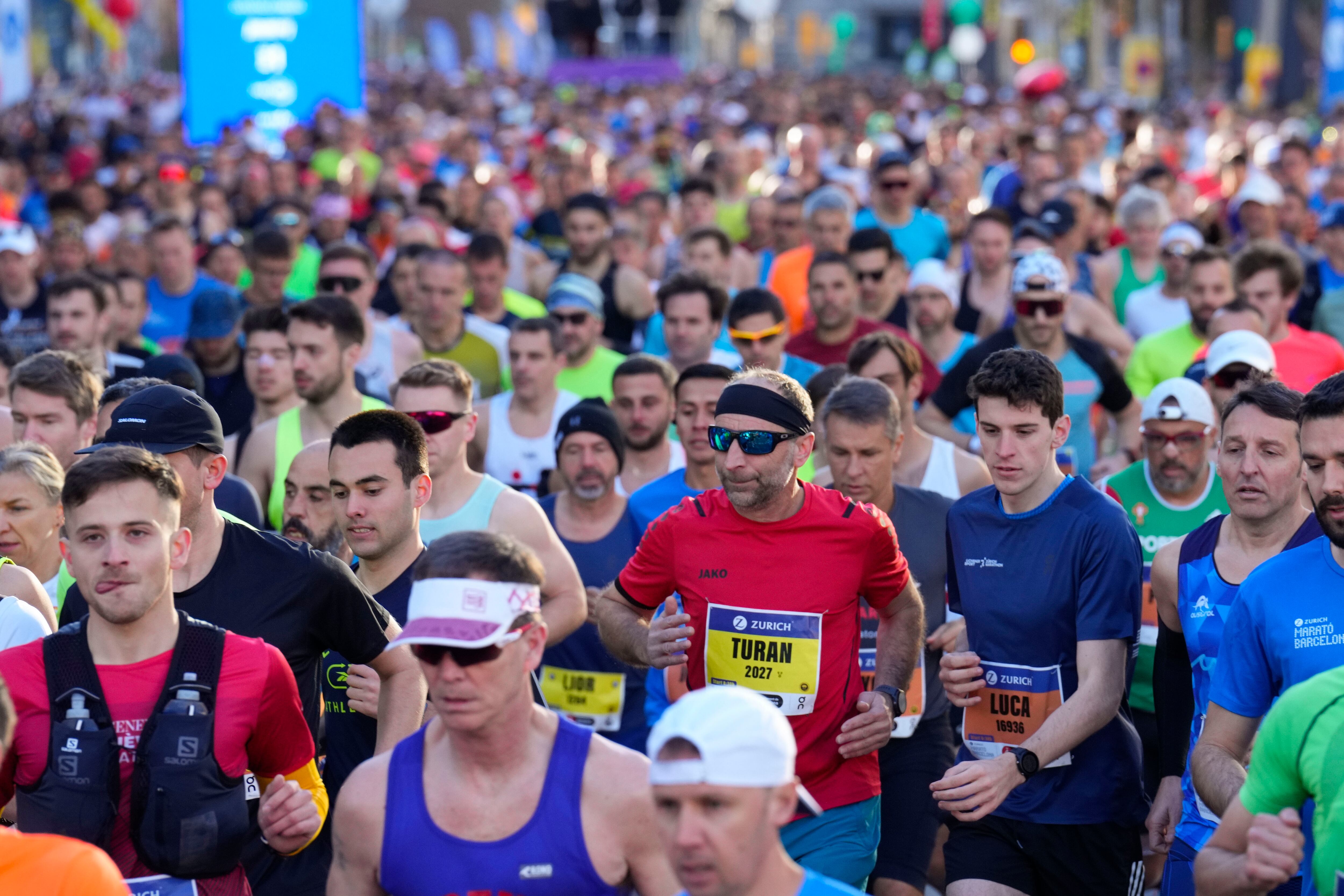 Salida de la maratón de Barcelona, este pasado domingo