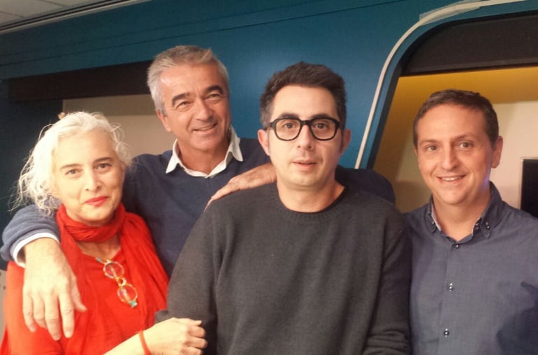 Berto Romero junto a Carles Francino, Mariola Cubells y Roberto Sánchez