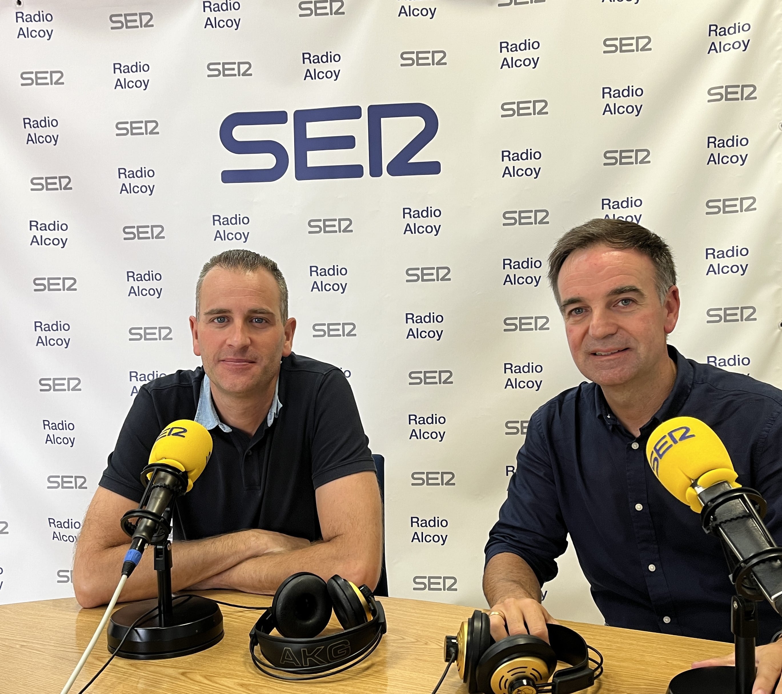 Alberto Belda y Javi López en Radio Alcoy