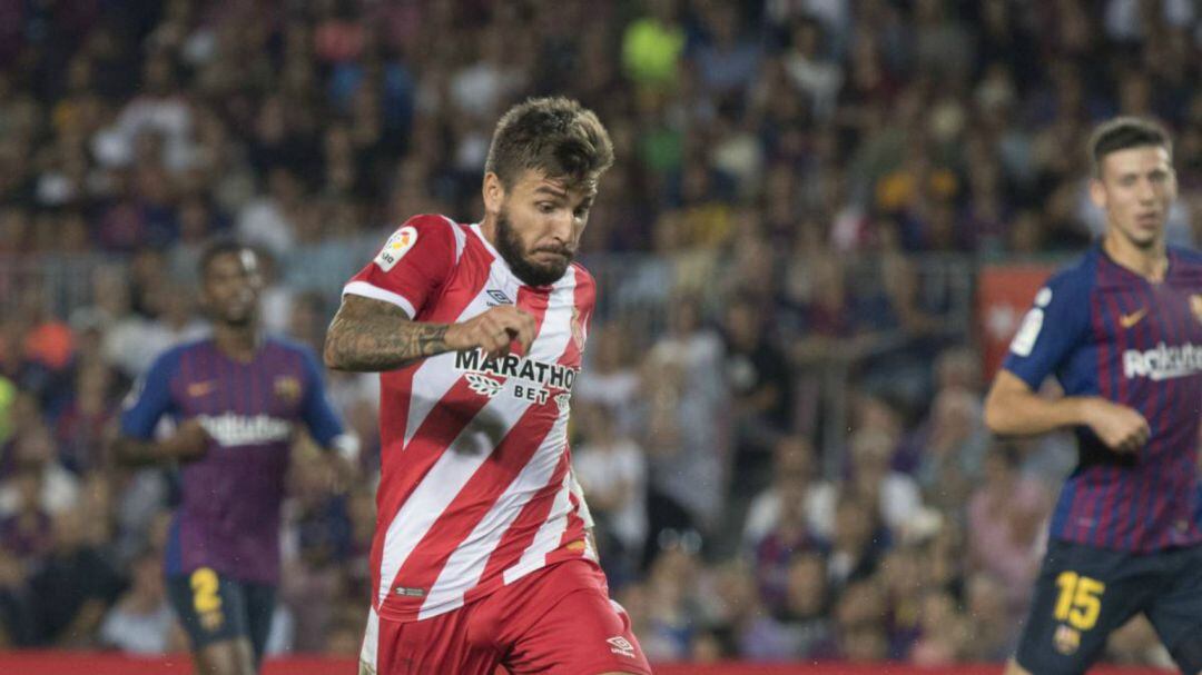 Portu en una acción con el Girona esta última temporada