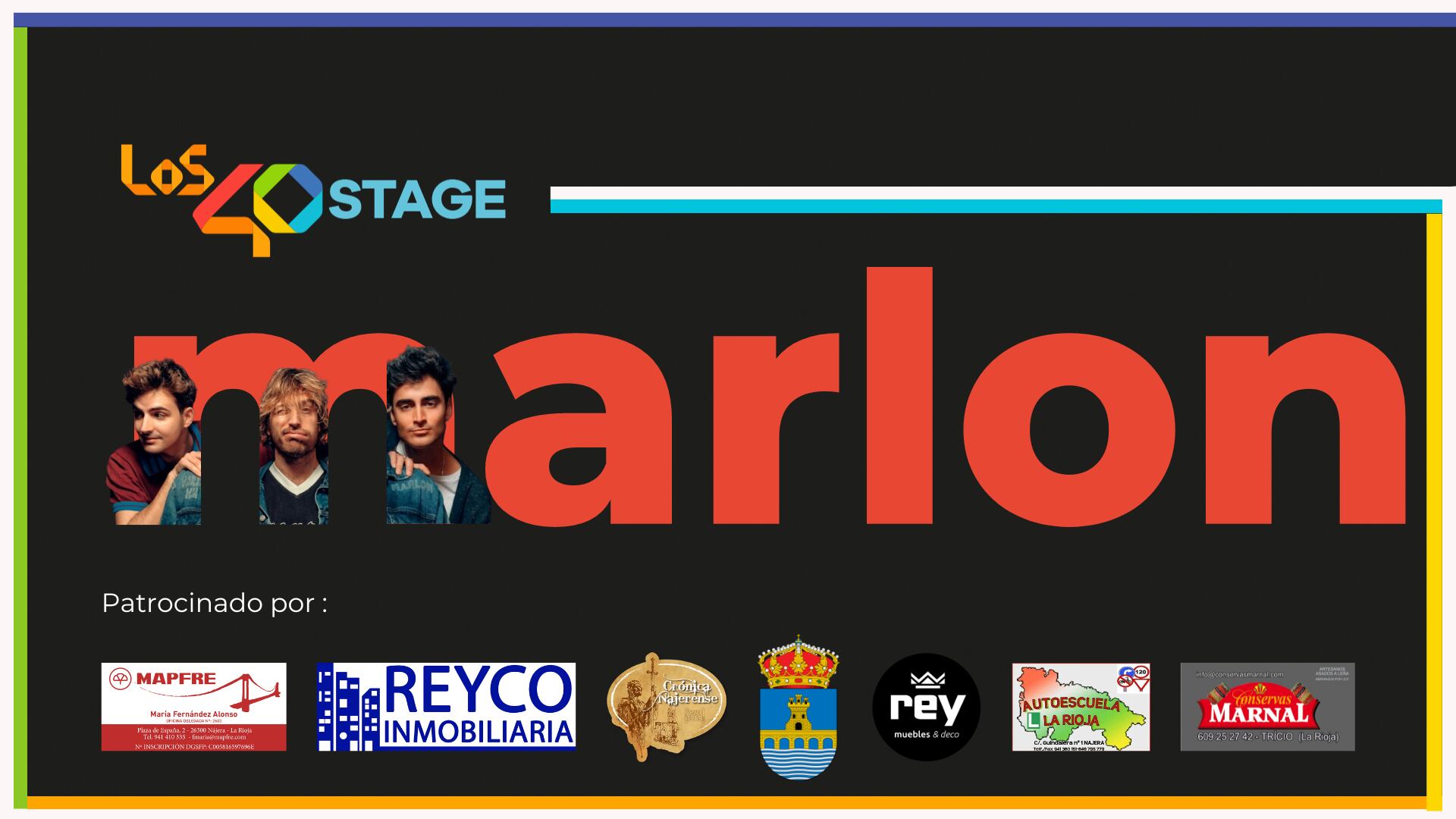 Imagen del cartel del concierto de Marlon