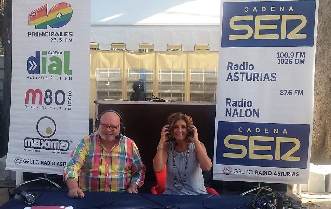 El set de Radio Asturias -SER en el Bombé