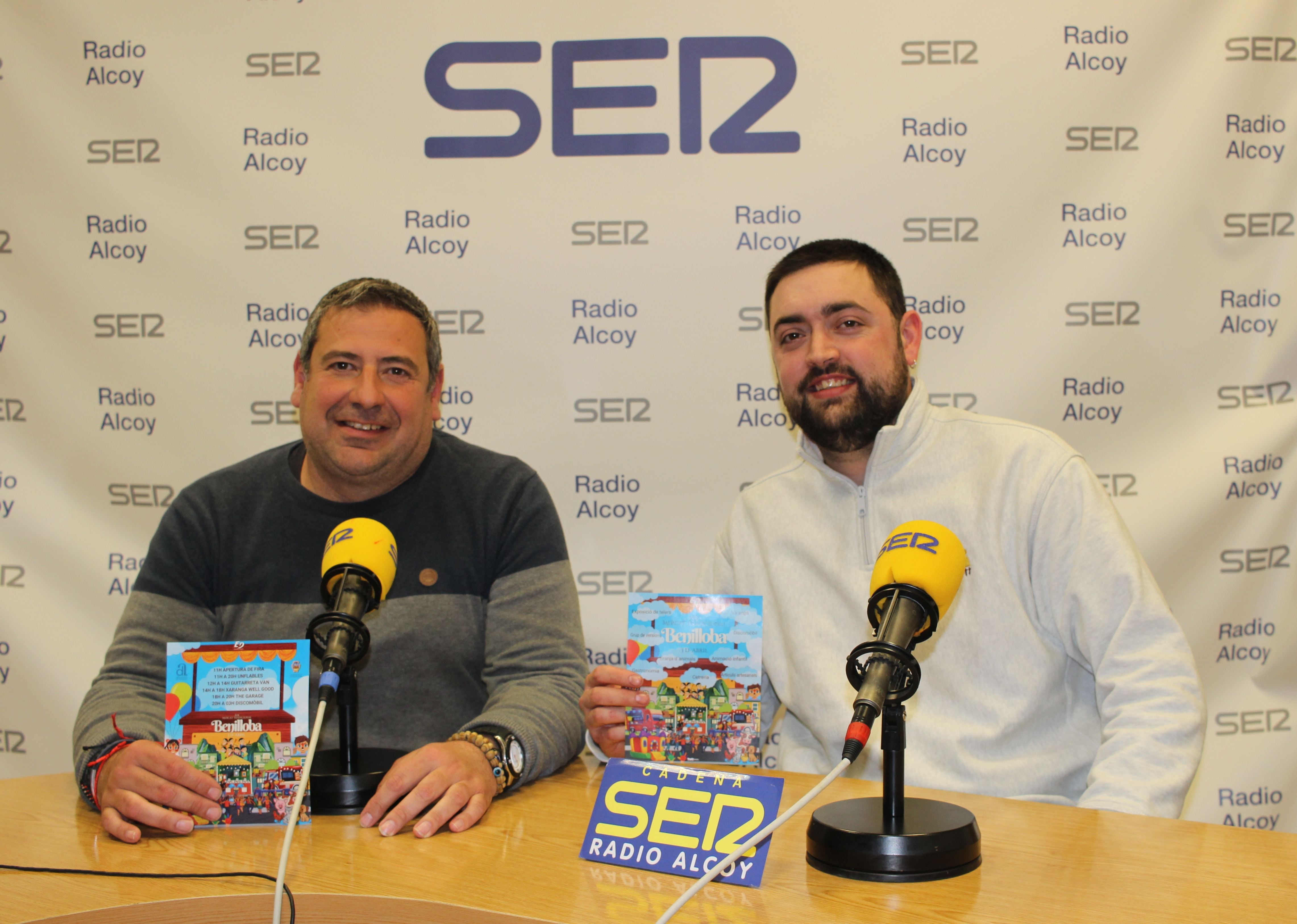 El alcalde de Benilloba, José Ramón Martí, i el responsable de Benillobart, David Gonzàlbez