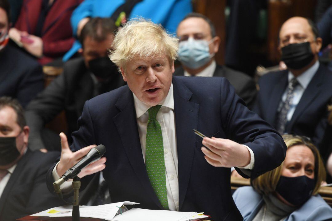 Boris Johnson en una de sus comparecencias en el Parlamento británico