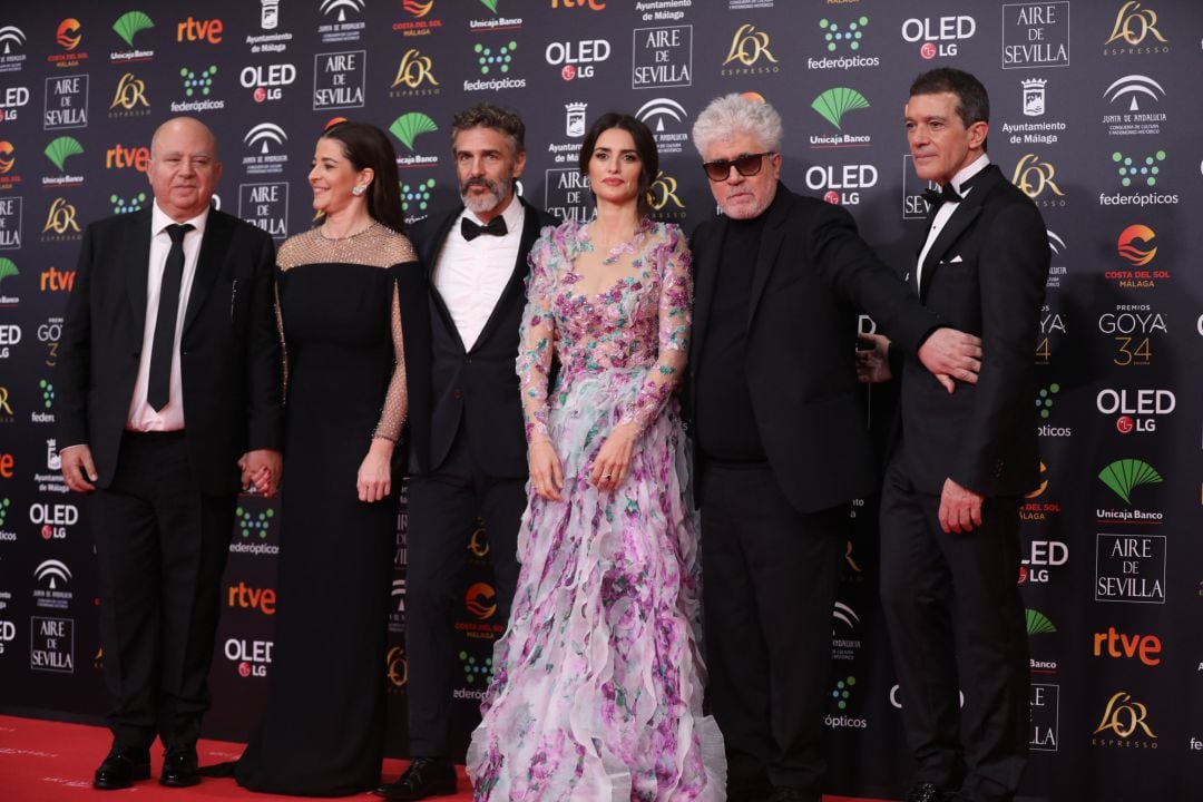 La actriz Penélope Cruz, el director Pedro Almodóvar y el actor Antonio Banderas