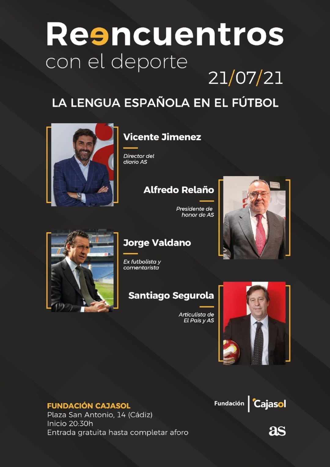 Cartel del acto &#039;La lengua española en el fútbol&#039;