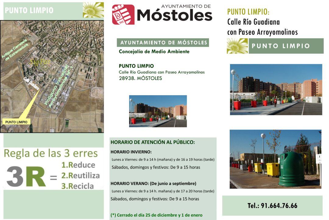 Información sobre los puntos limpios de Móstoles