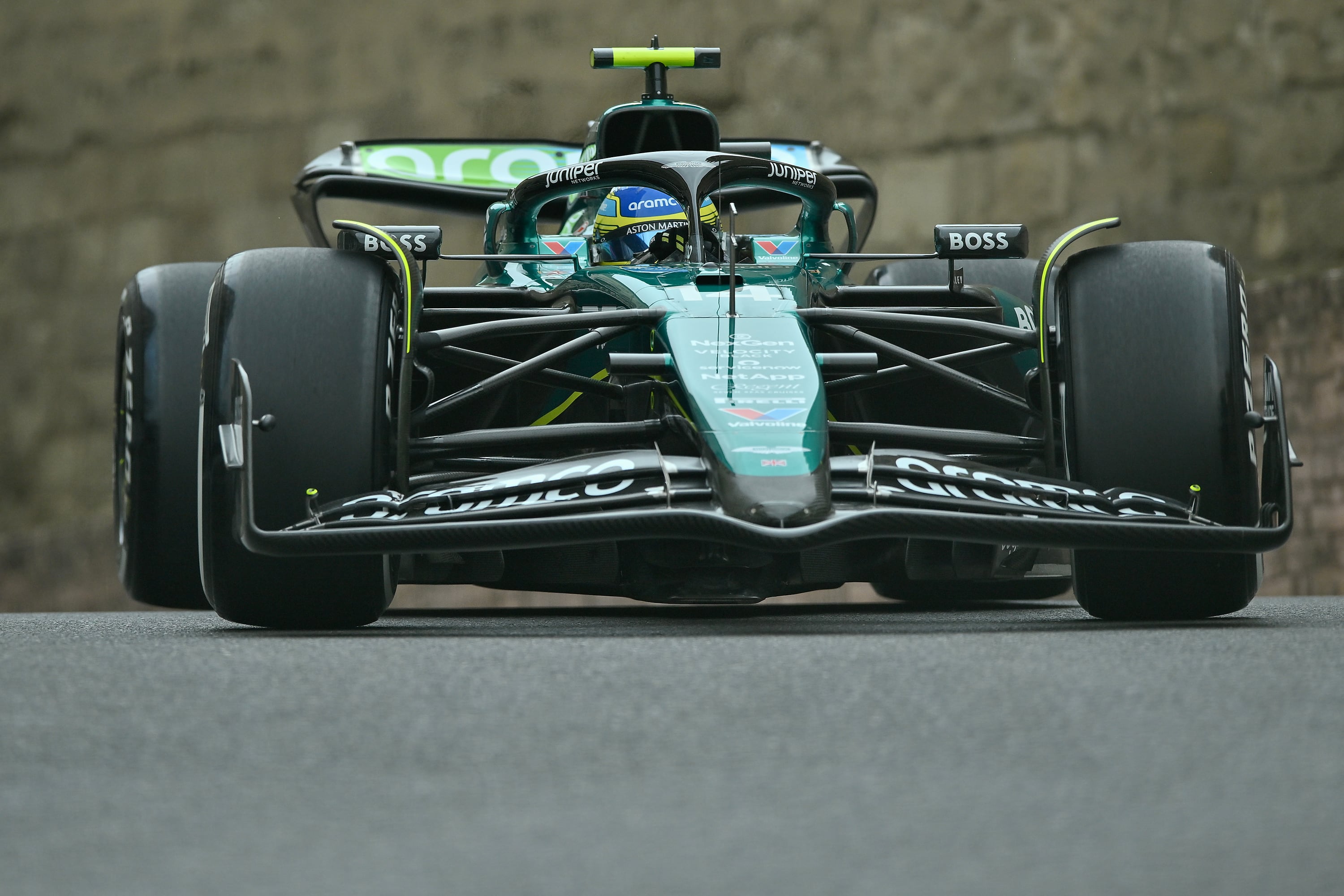 Fernando Alonso durante la crono del GP de Azerbaiyán