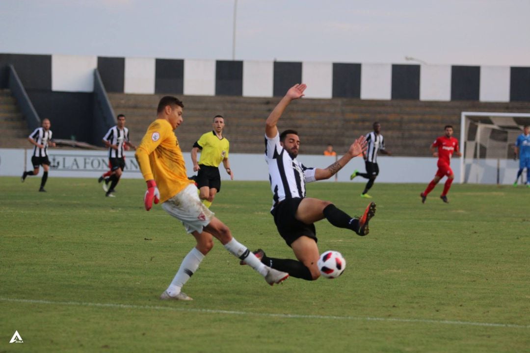 Juan Delgado durante un partido.