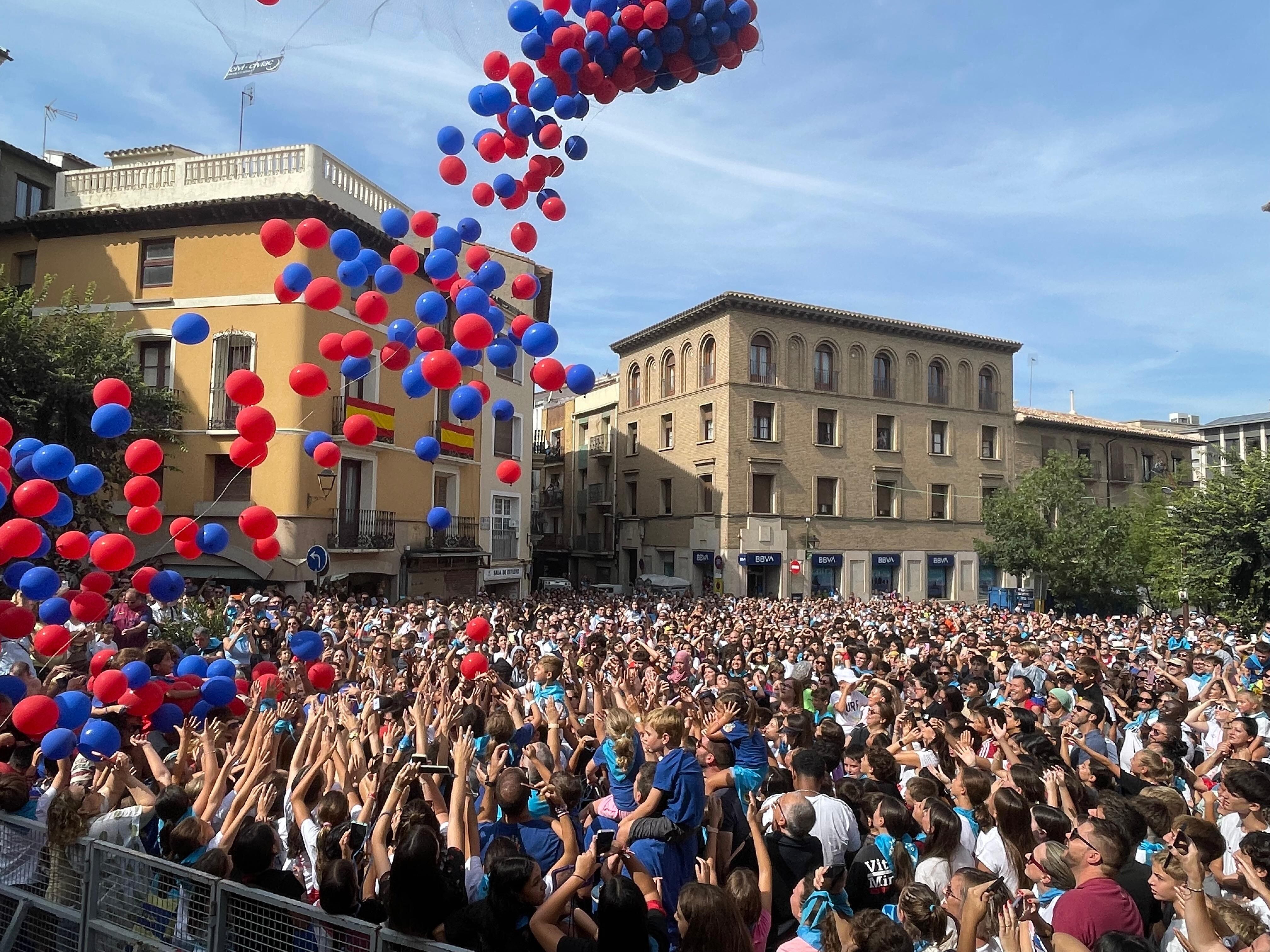 Lleno absoluto en la Plaza Mayor. Foto: Ayto. de Monzón