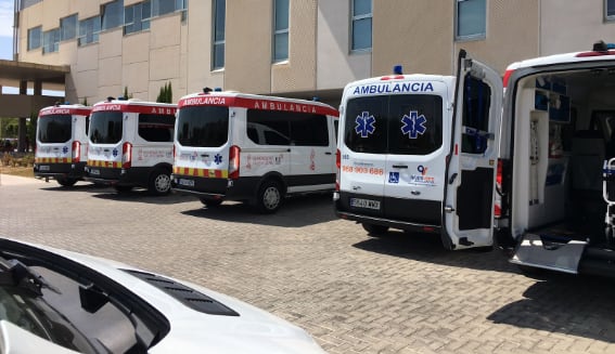 Ambulancias del Hospital del Vinalopó de Elche