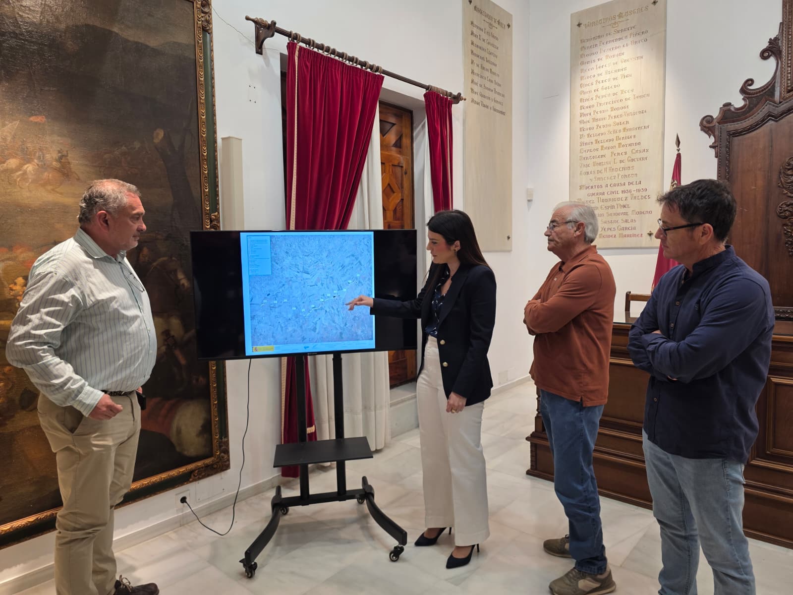 Concejales del Ayuntamiento de Lorca y vecinos de Torrecilla y Campillo