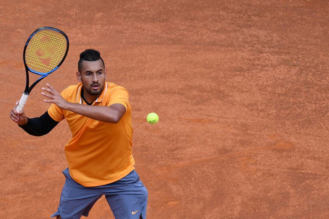 Kyrgios, durante el partido contra Medvedev.