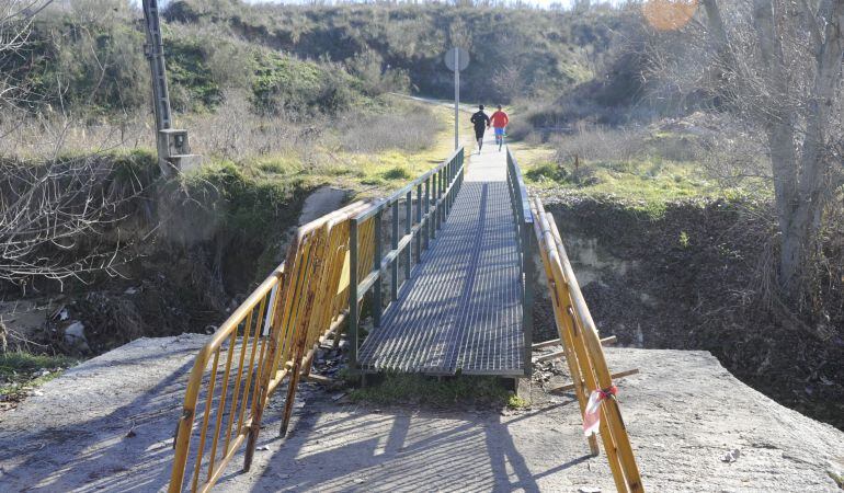 Pasarela para pasar de Parque Guadarrama a Parque Coimbra