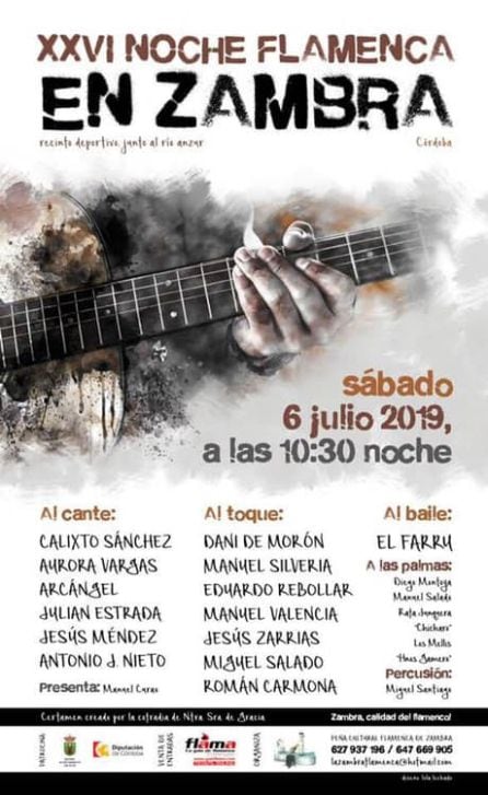 Cartel de la XXVI Noche Flamenca de Zambra