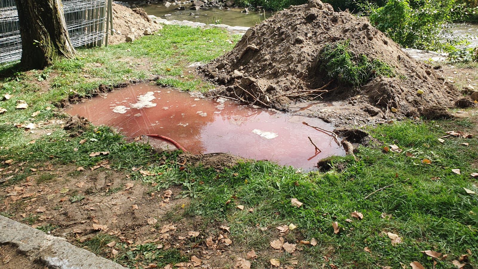 Vertido de sangre en el río Eresma