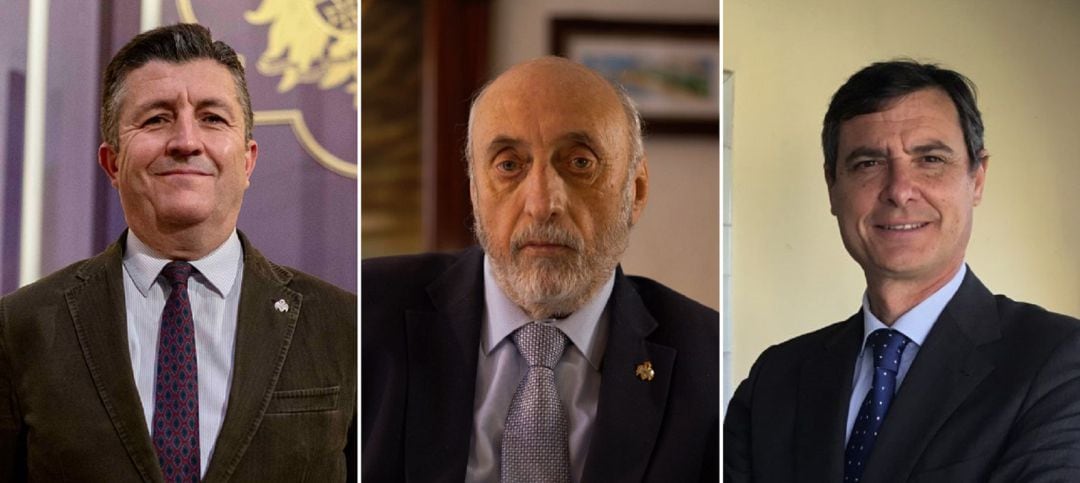 De izquierda a derecha, José Luis Aldea, José María Ruiz &#039;Rosco&#039; y José Ignacio Barbasán, los tres candidatos del Cachorro