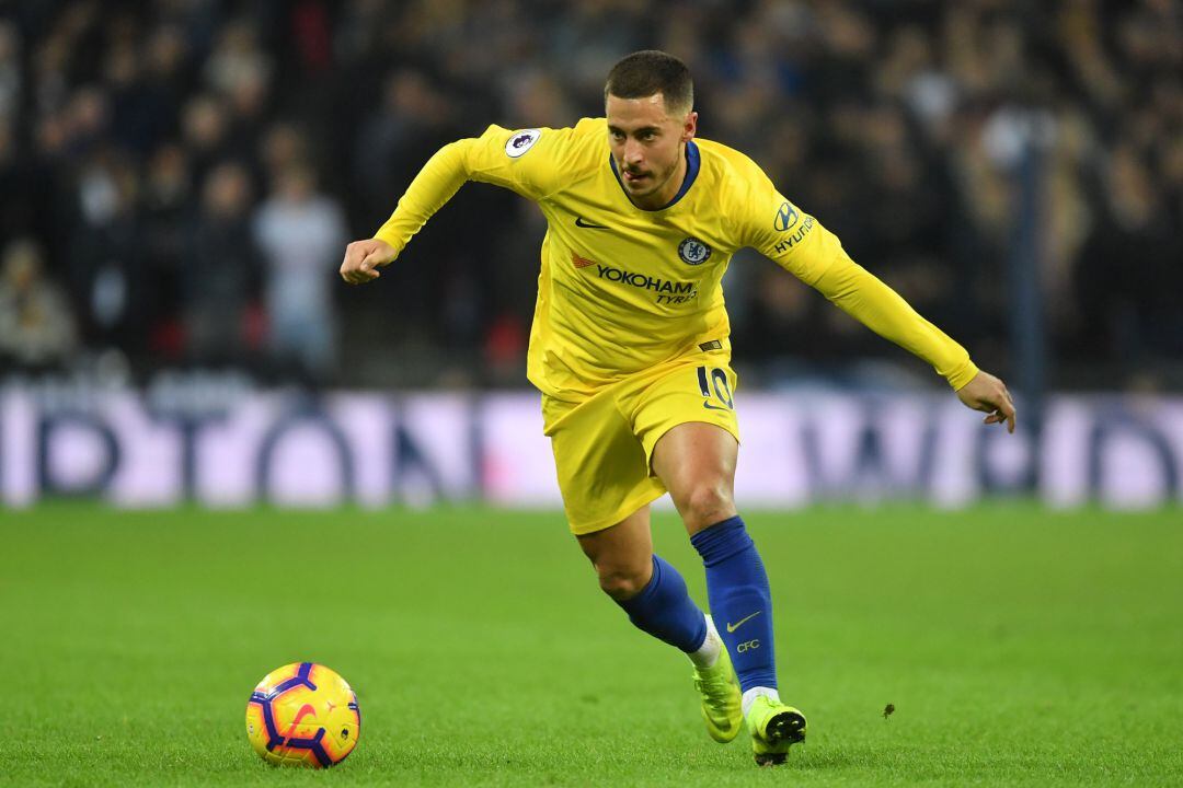 Eden Hazard durante el encuentro entre el Chelsea y el Tottenham Hotspur