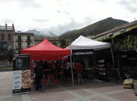 Obradores en la plaza de la Corredera