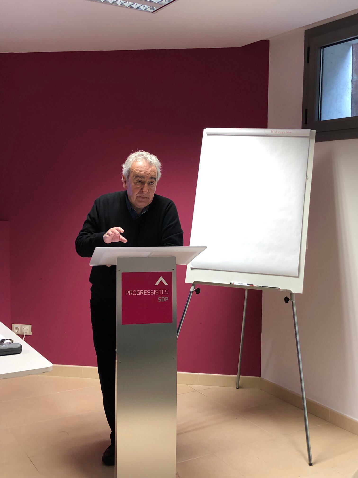 Jaume Bartumeu durant la seva intervenció al Consell Nacional d'SDP del dissabte.