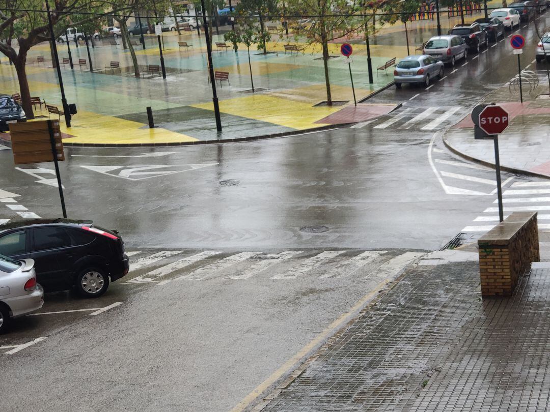 Foto d&#039;una de les grans precipitacions caigudes a Ontinyent