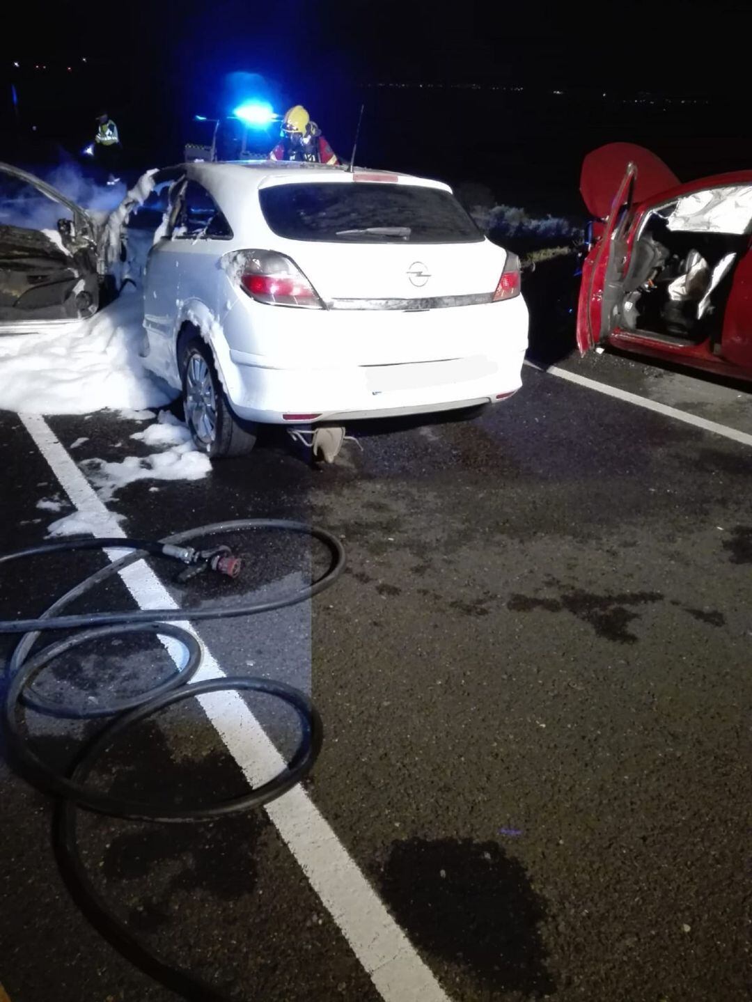 Uno de los vehículos siniestrados.