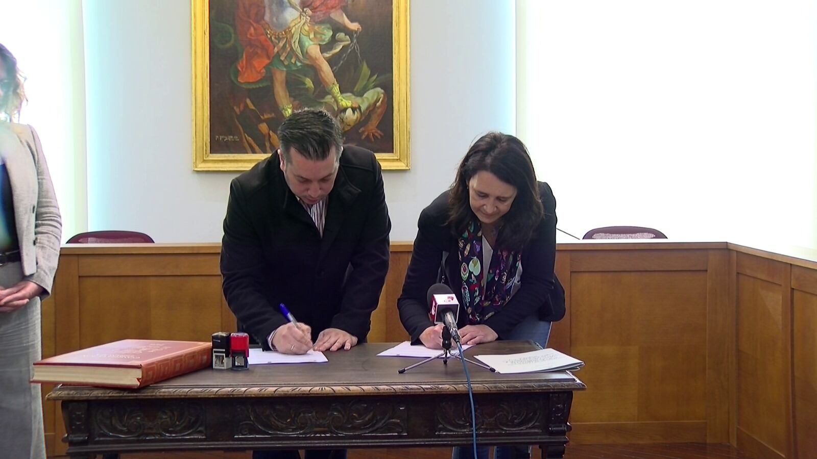 Momento de la firma del convenio