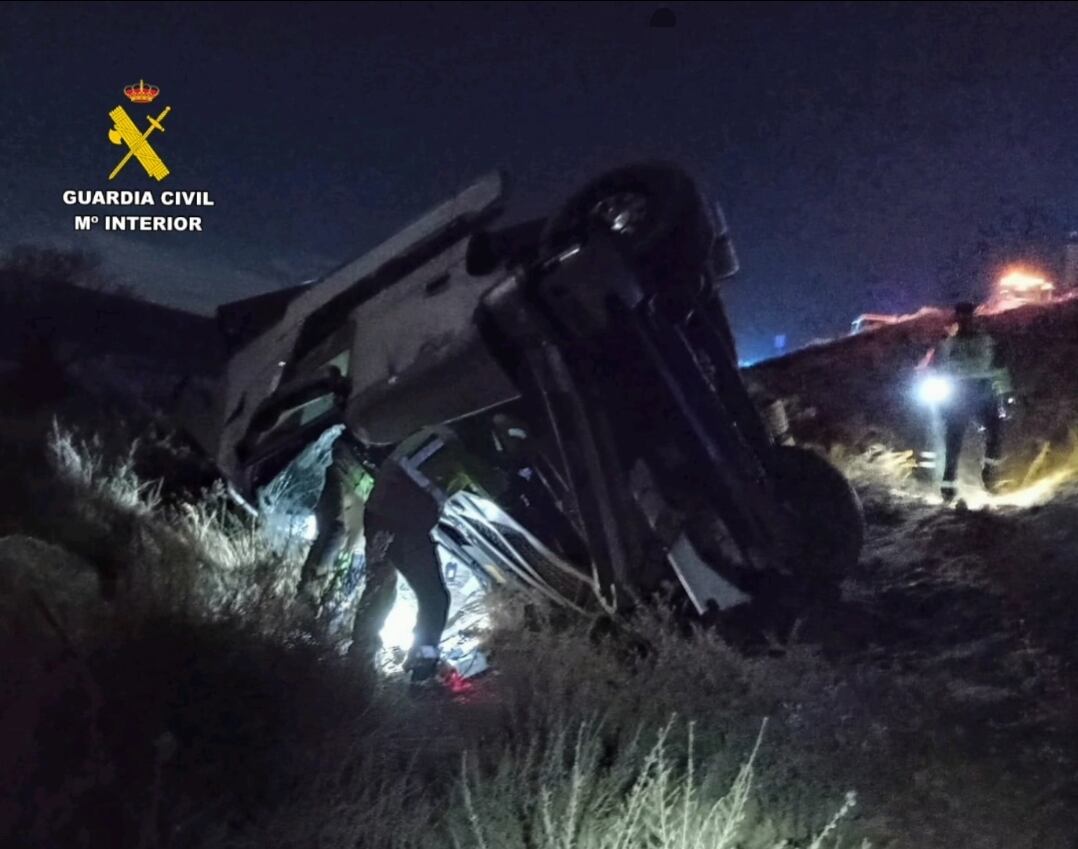 Accidente en la AP-2 en Candasnos.