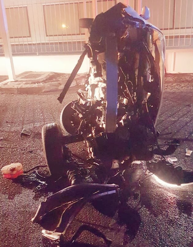 Estado en el que quedó el vehículo siniestrado.