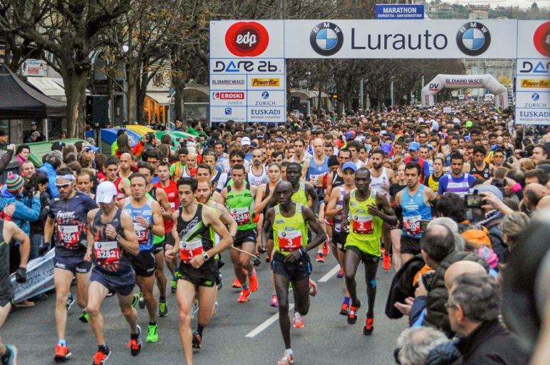 Imagen de la maratón de San Sebastián de la edición de 2015.