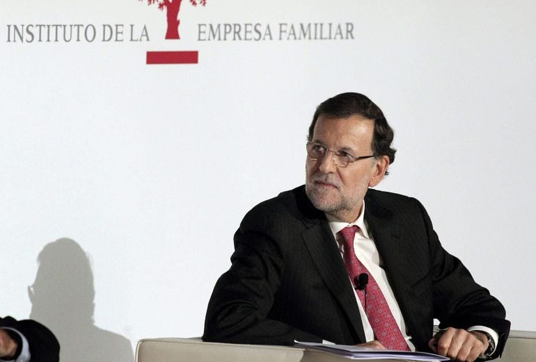 El presidente del Gobierno, Mariano Rajoy durante el acto de clausura del XVII Congreso de la Empresa Familiar.