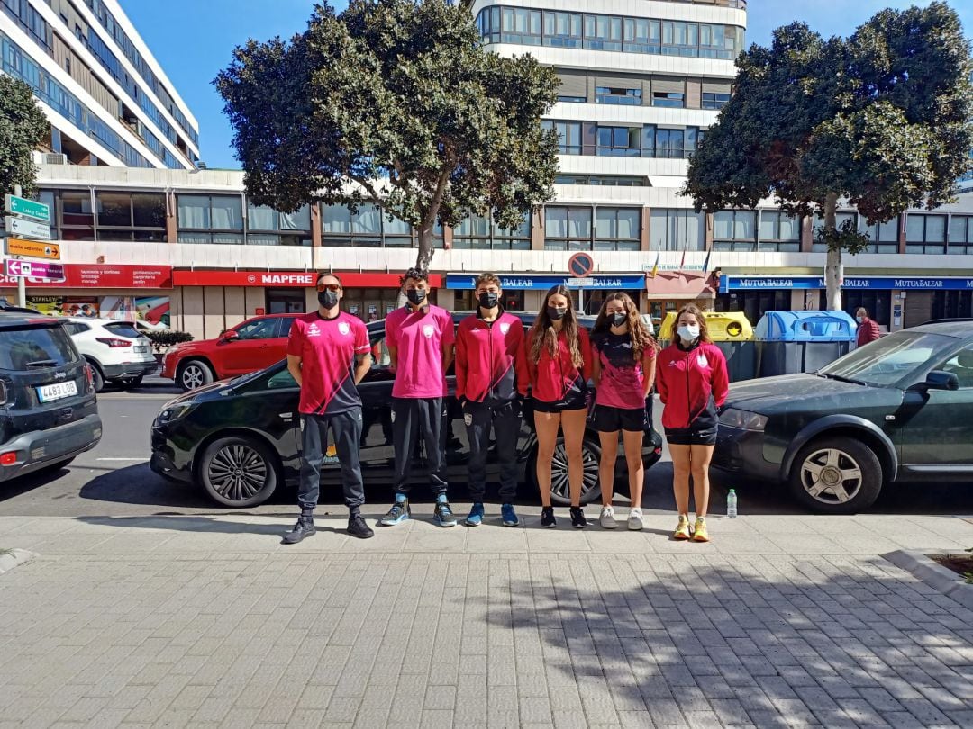 Miembros del ESNA Lanzarote participantes en el Campeonato Regional de Invierno Absoluto Junior, XXI Memorial Alfredo Kraus y XVII Memorial Juan Ramos Borrego.