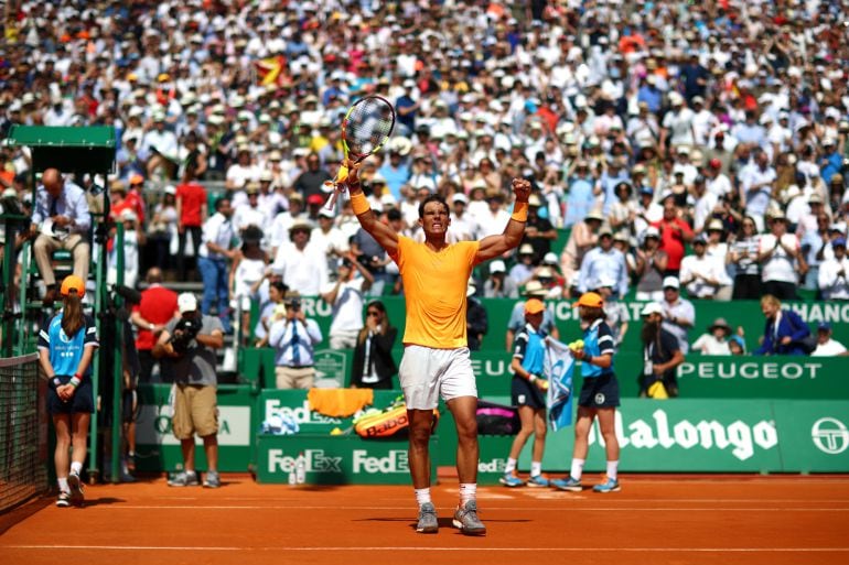 Nadal celebra su pase a la final de Montecarlo