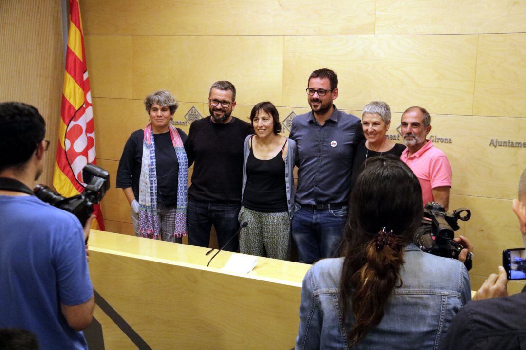 Els sis regidors electes de Guanyem Girona