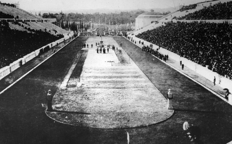 El Estadio Olímpico &#039;Panatinaikó&#039; de Atenas (Grecia) en 1896.