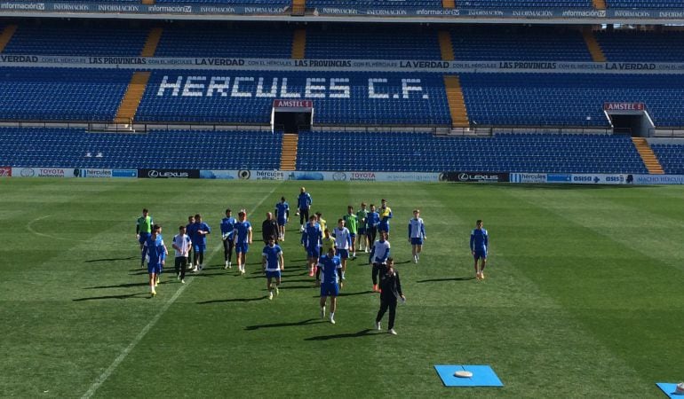 Final de la sesión de entrenamiento del Hércules