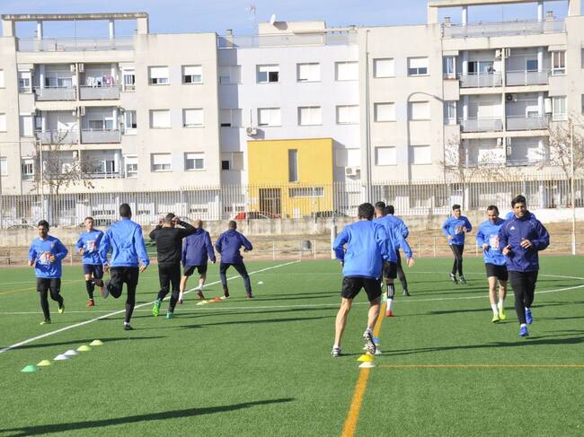 Entrenamiento del Xerez CD en La Granja