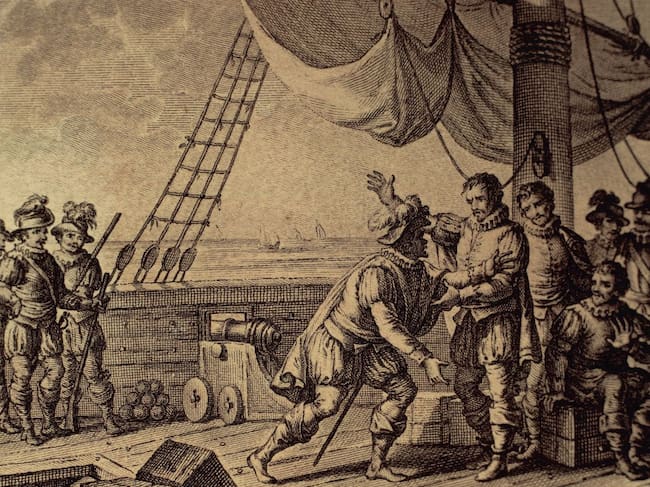 Cristóbal Colón detenido en La Española