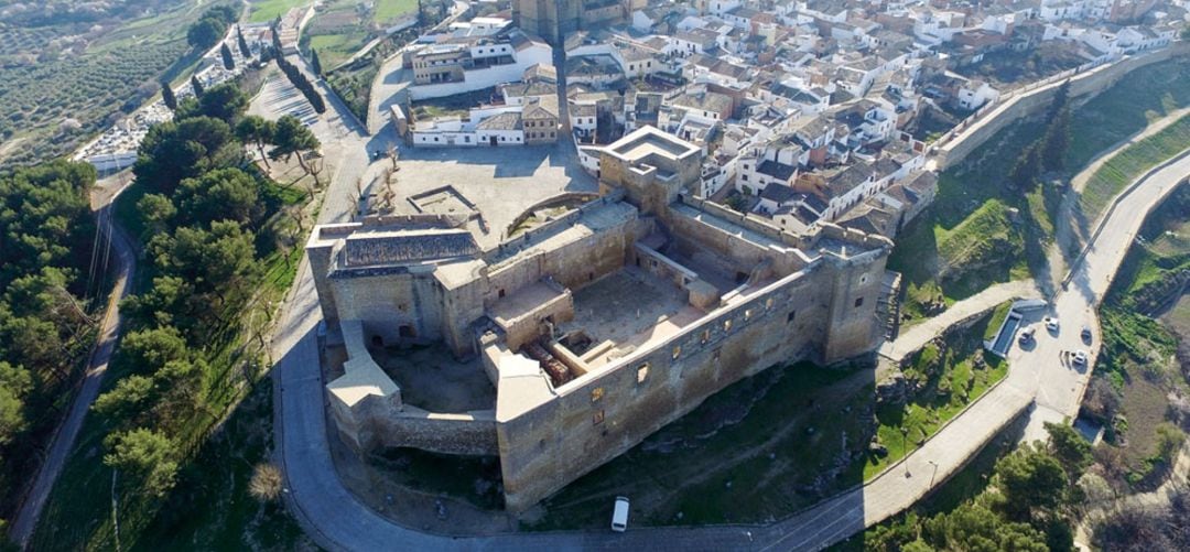 Vista aérea del castillo de Sabiote.