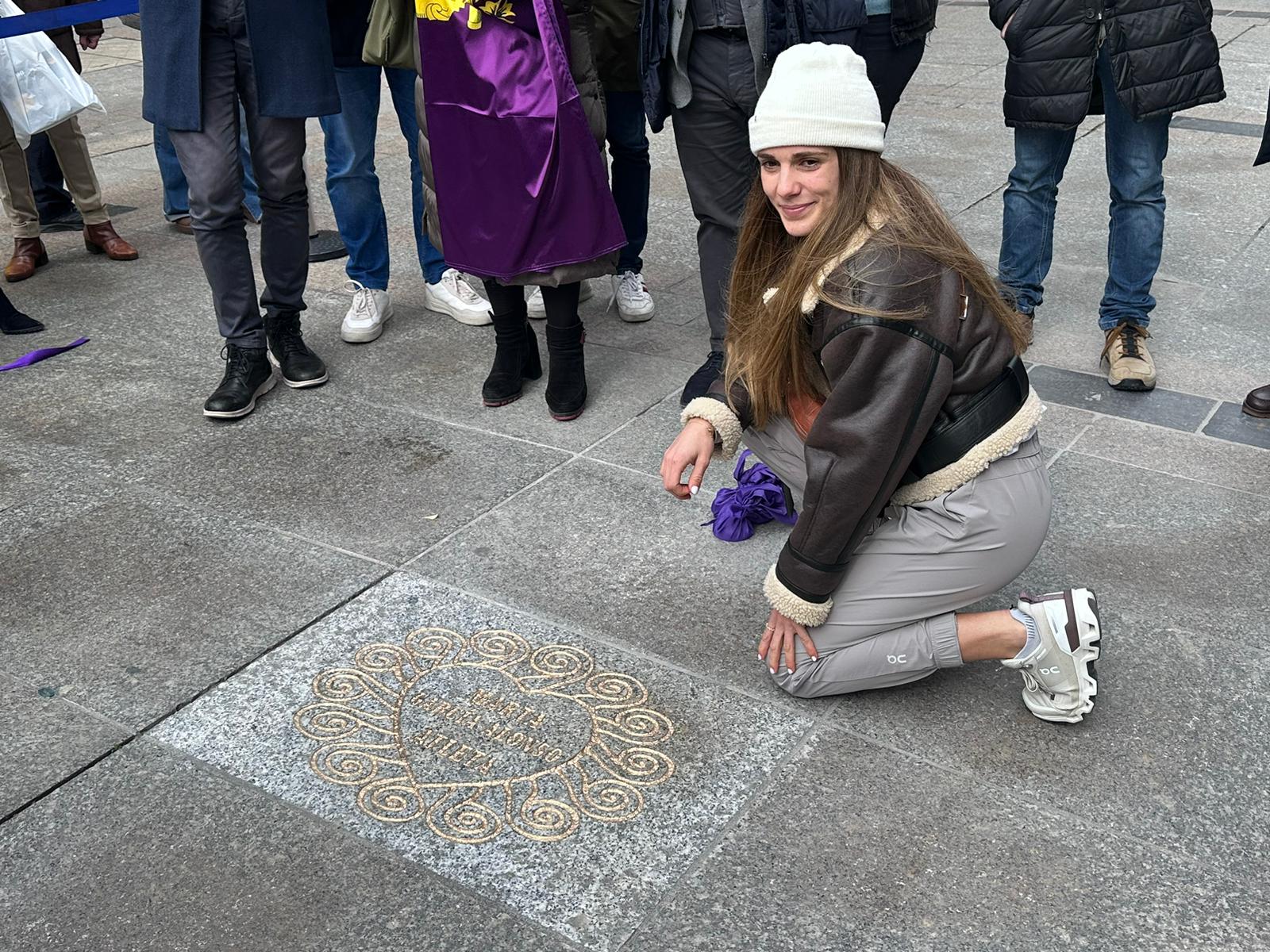 Marta García Alonso &quot;estrena&quot; el Paseo de la Fama de Palencia