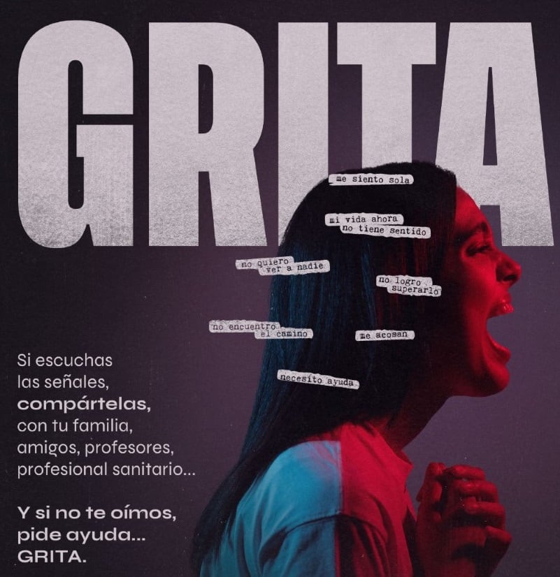 La Comunidad Autónoma de la Región de Murcia lanza la campaña ‘Grita’ para prevenir las conductas suicidas entre los jóvenes