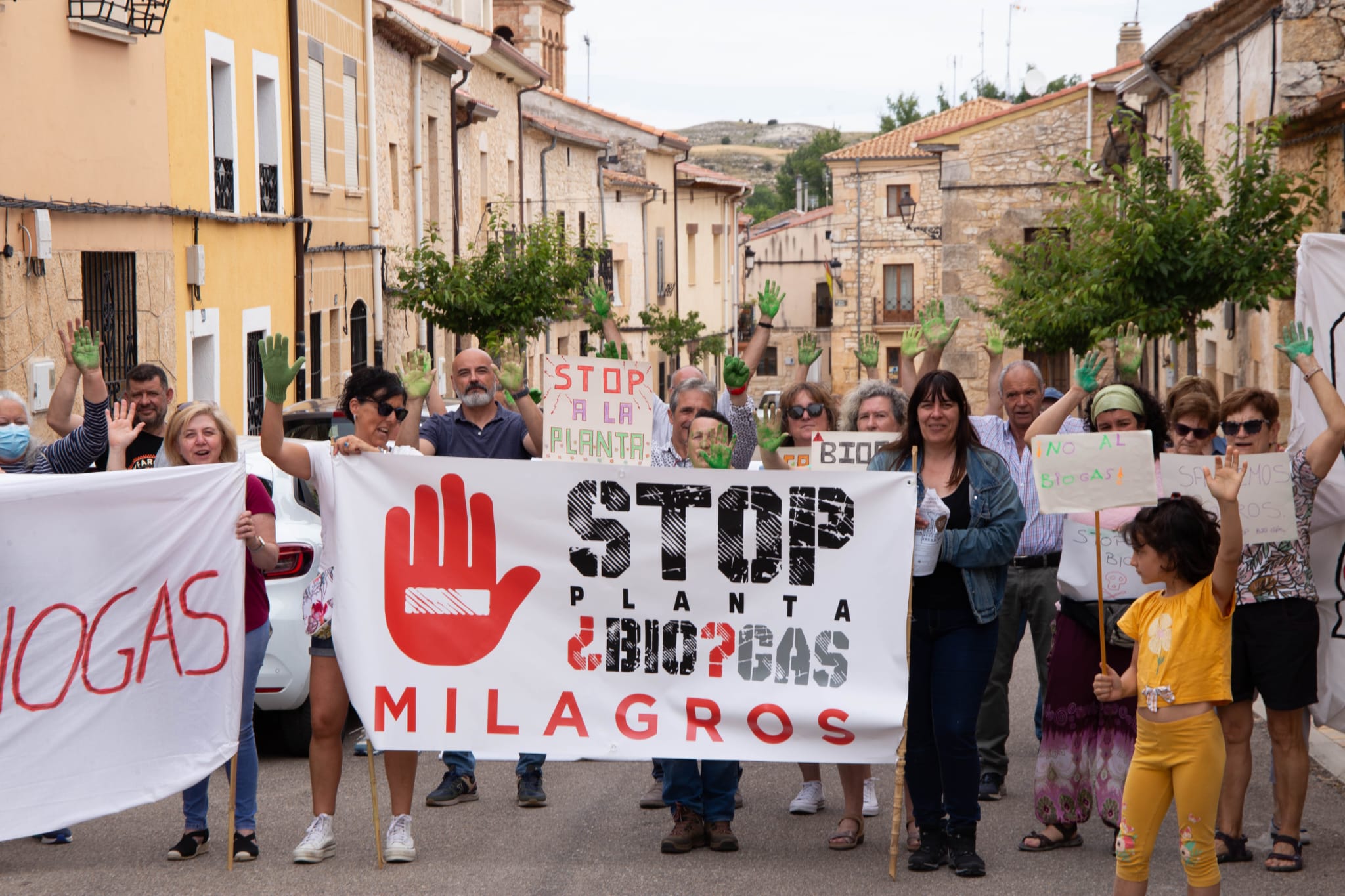 Milagros se manifiesta contra el biogás