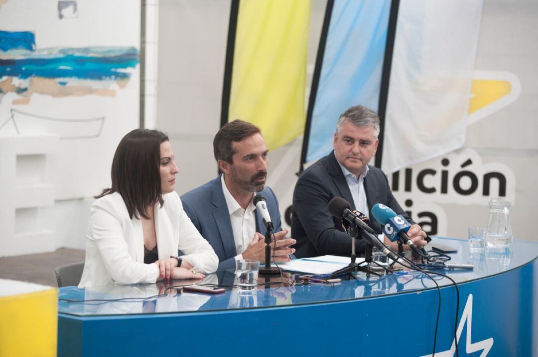 Pedro San Ginés, presentando su programa de gobierno para el Cabildo de Lanzarote.