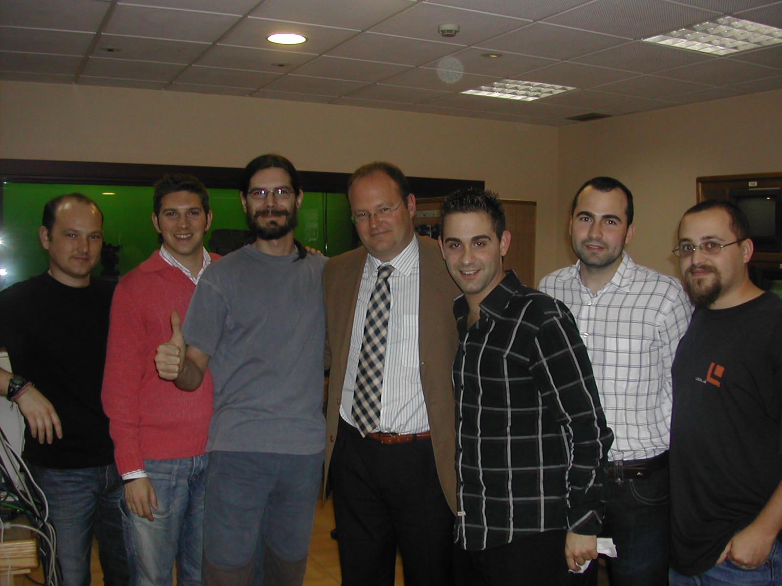 Pepe Mel en su etapa de preparador del Poli Ejido en los estudios de Localia TV.