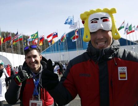 Jesús Pérez con Imanol Rojo, deportista de la selección de España en Korea del Sur