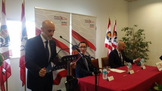 Antonio Corripio durante su discurso en la toma de posesión como presidente del Grupo.