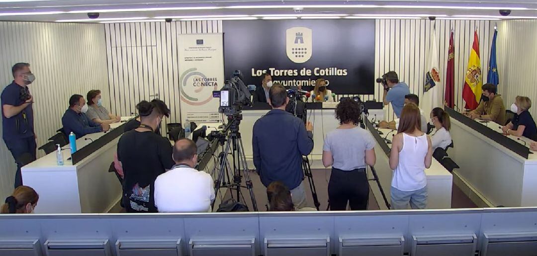 Rueda de prensa en el Ayuntamiento de Las Torres de Cotillas