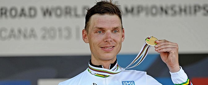 Tony Martin, en el podio con su oro