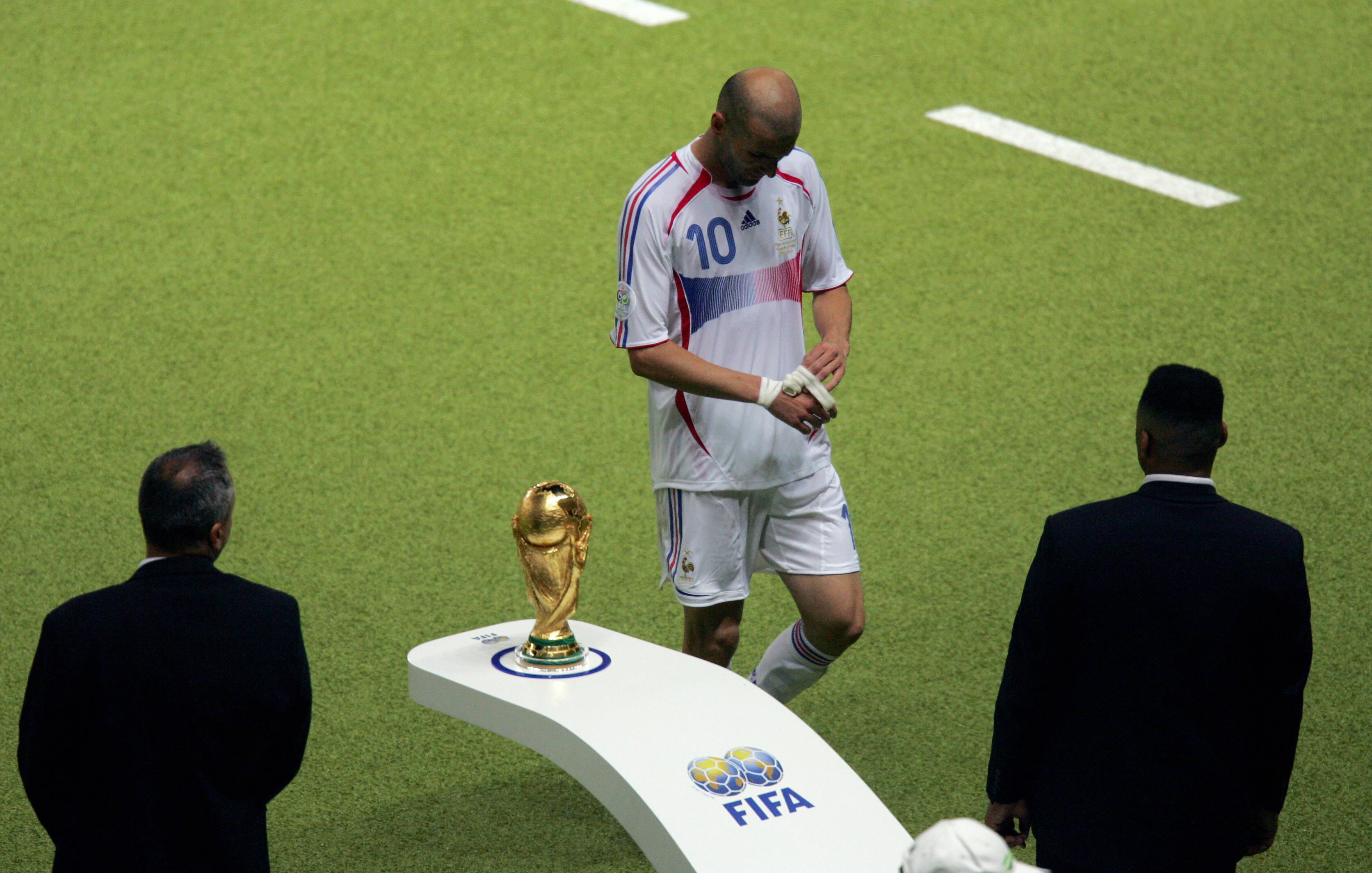 Zinedine Zidane en la final del Mundial de Alemania 2006.